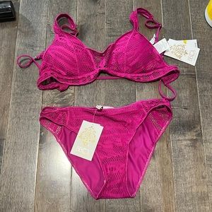 BECCA Magenta Bikini Set